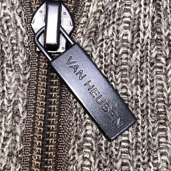 Van Heusen Flex Fleece 1/4 Zip Men's Pullover In Bungee Cord Gray Green Size S - Picture 10 of 11